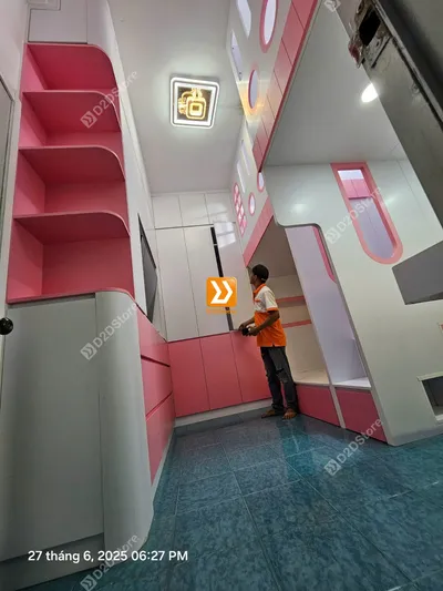 Phòng ngủ giường tầng cho 3 bé gái nhà chị Ngọc Lễ