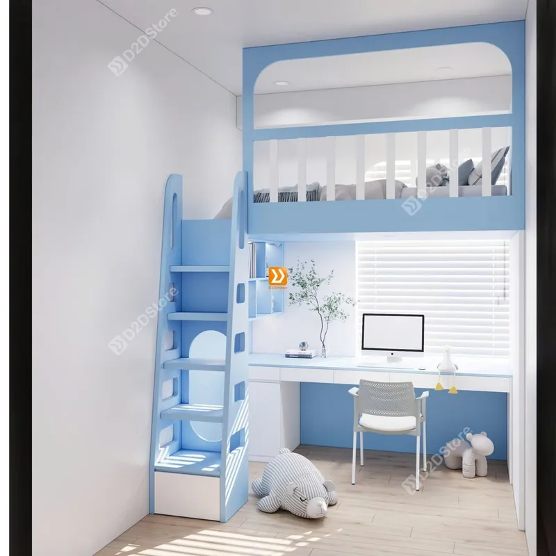 Phòng ngủ giường tầng 1 bé trai nhà anh Huang Juang - Ảnh 2