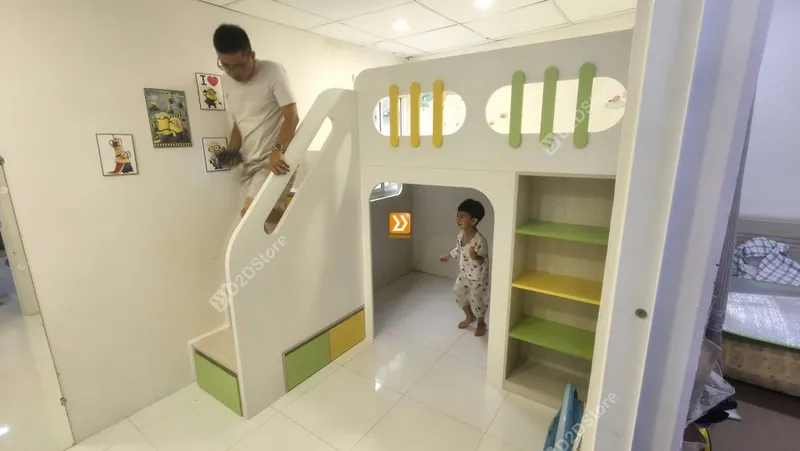 Phòng ngủ giường tầng 1 bé trai nhà chị Ngọc - Ảnh 1