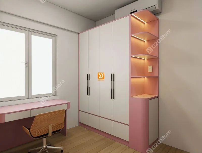 Phòng ngủ giường tầng cho 2 bé gái nhà anh Quốc Cường - Ảnh 5