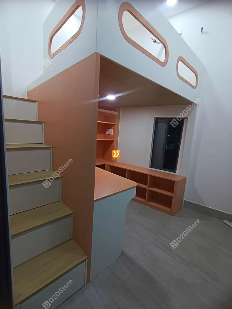 Phòng ngủ giường tầng cho 1 bé gái nhà chị Ánh Tuyết - Ảnh 4
