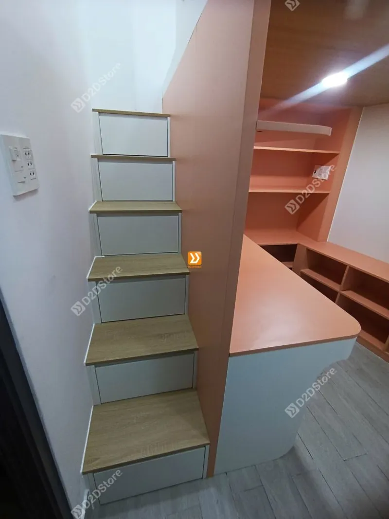 Phòng ngủ giường tầng cho 1 bé gái nhà chị Ánh Tuyết - Ảnh 5
