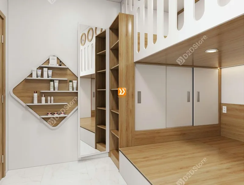 Phòng ngủ giường tầng cho bố mẹ và 2 bé trai nhà chị Ami Mai - Ảnh 4