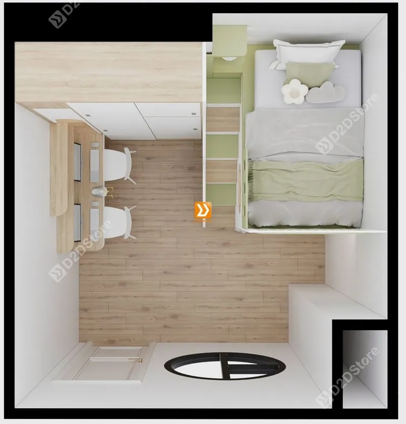 Phòng ngủ giường tầng cho 2 bé trai nhà anh Dũng - Ảnh 2