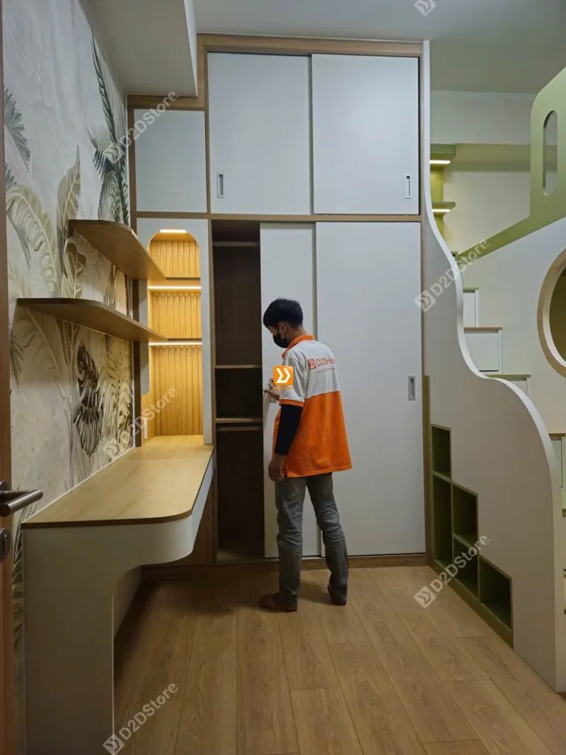 Phòng ngủ giường tầng cho 2 bé trai nhà anh Dũng - Ảnh 10