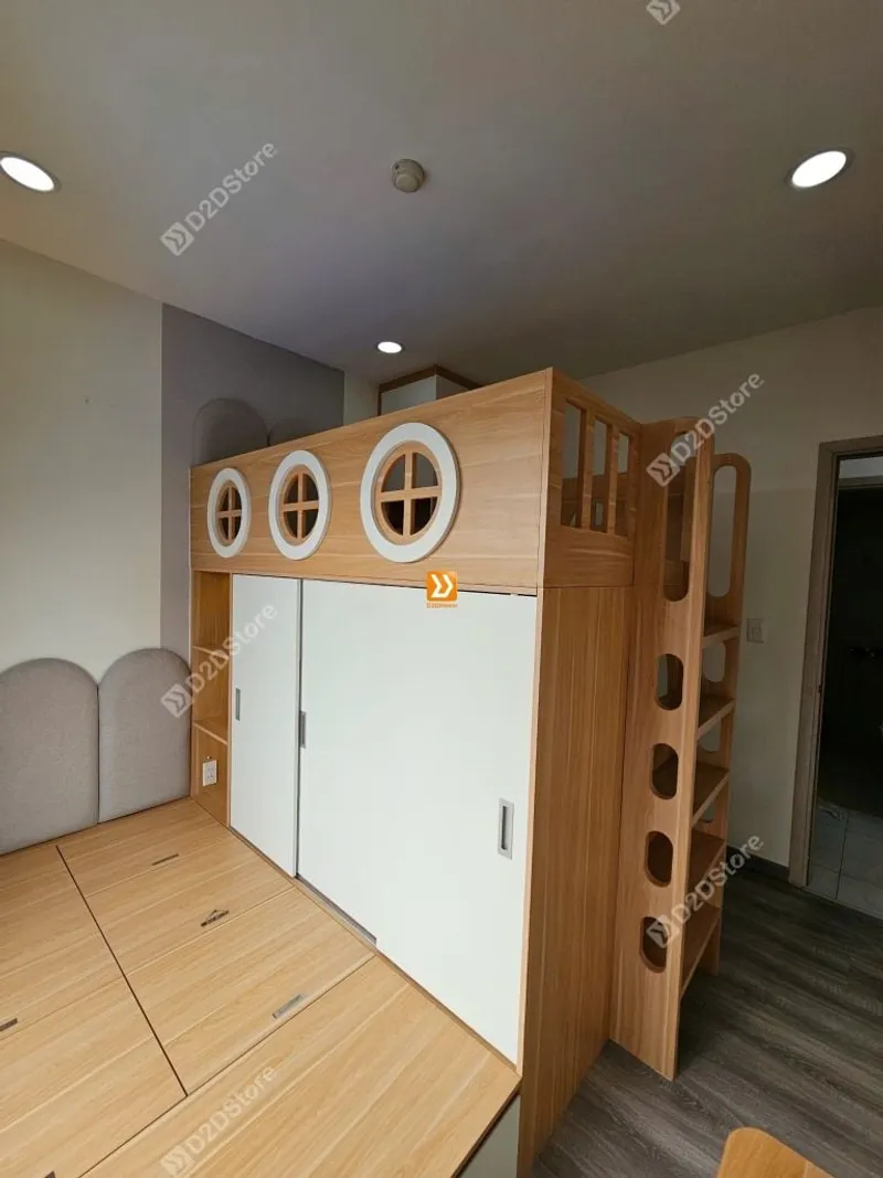 Phòng ngủ giường tầng cho 1 bé trai và 1 bé gái nhà anh Hà Trần - Ảnh 4