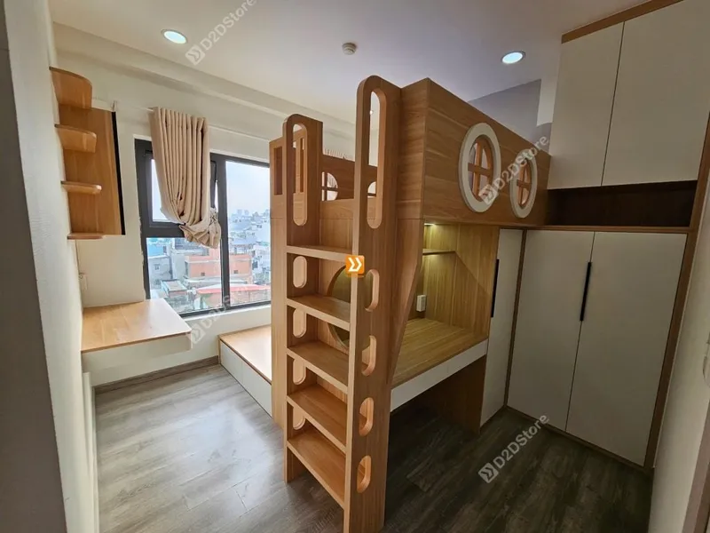 Phòng ngủ giường tầng cho 1 bé trai và 1 bé gái nhà anh Hà Trần - Ảnh 1