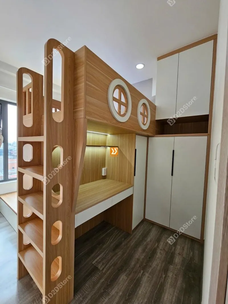 Phòng ngủ giường tầng cho 1 bé trai và 1 bé gái nhà anh Hà Trần - Ảnh 7