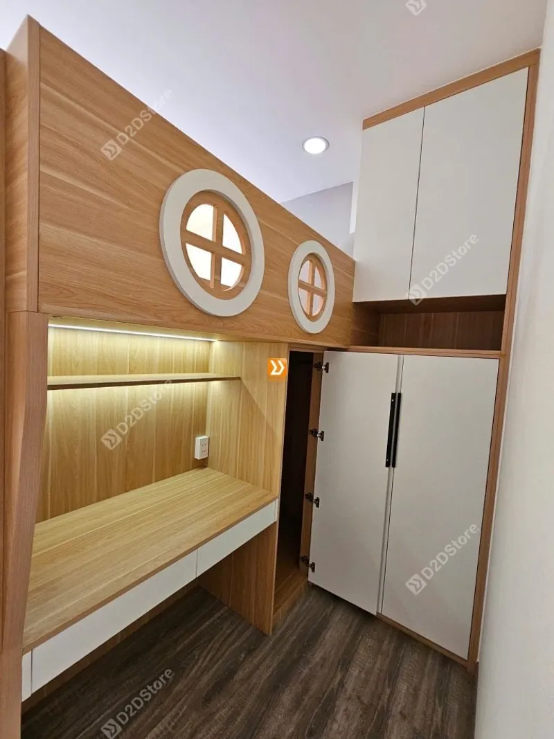 Phòng ngủ giường tầng cho 1 bé trai và 1 bé gái nhà anh Hà Trần - Ảnh 8