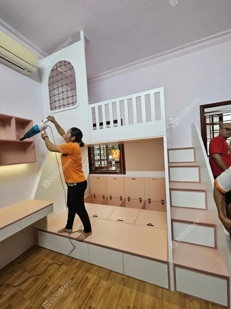 Phòng ngủ giường tầng cho 2 bé gái nhà anh Johny Nguyễn - Ảnh 2