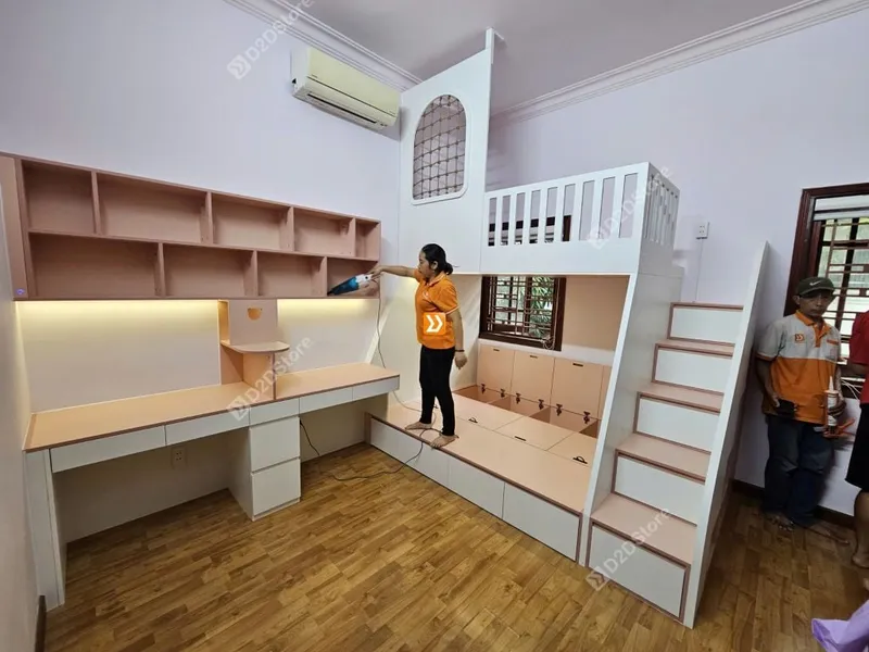 Phòng ngủ giường tầng cho 2 bé gái nhà anh Johny Nguyễn - Ảnh 9