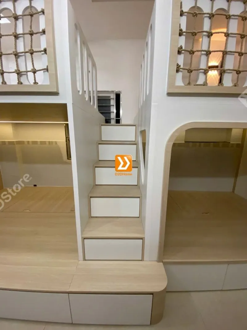 Phòng ngủ giường tầng cho bố mẹ và 3 bé nhà anh Nhữ Huy - Ảnh 8
