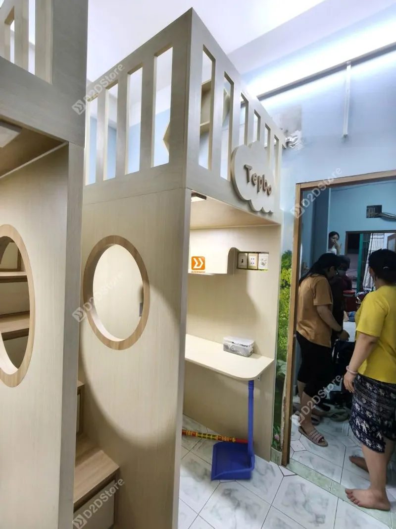 Phòng ngủ giường tầng cho 2 bé gái nhà chị Quyên Trần - Ảnh 9