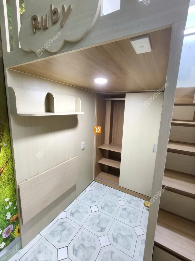 Phòng ngủ giường tầng cho 2 bé gái nhà chị Quyên Trần - Ảnh 10