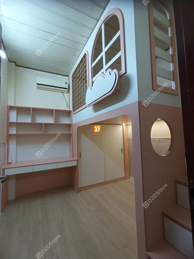 Phòng ngủ giường tầng cho 1 bé gái nhà chị Tâm Tâm - Ảnh 4