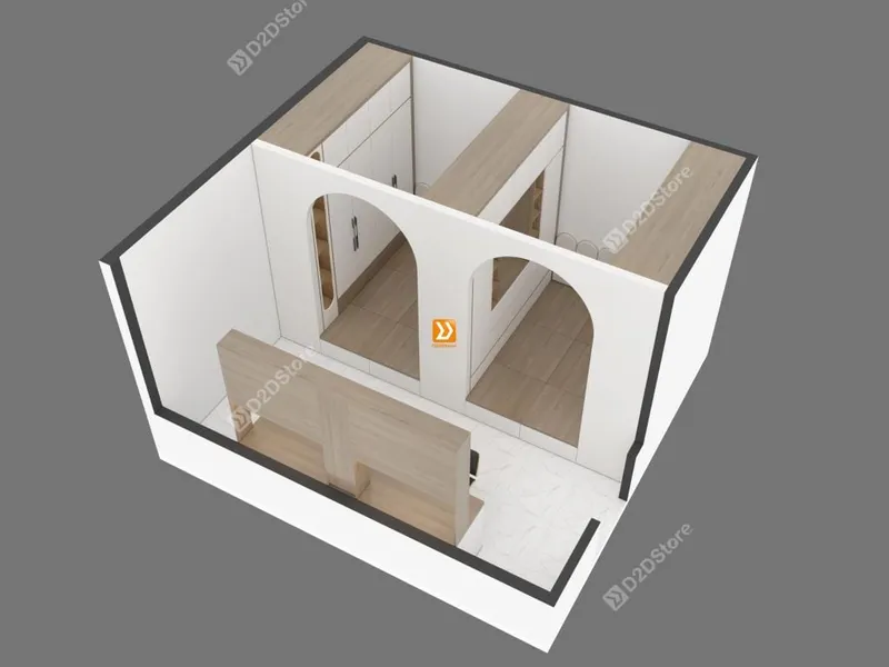 Hệ giường tủ đối xứng cho 2 bé nhà chị Đào - Ảnh 4
