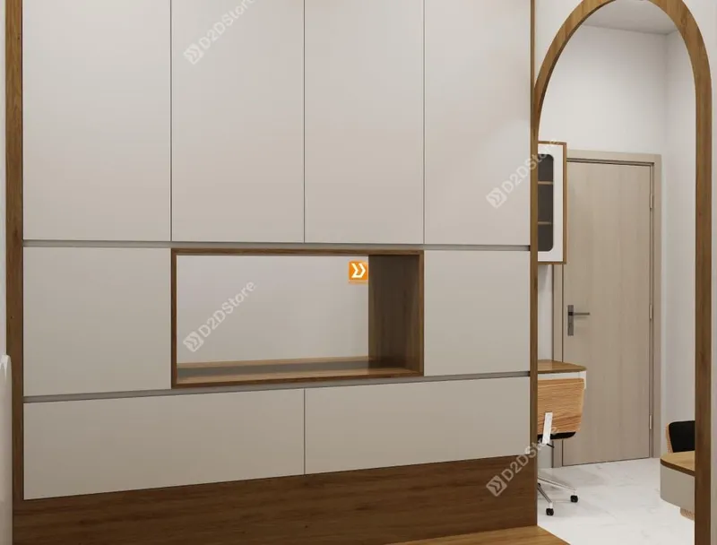 Hệ giường tủ đối xứng cho 2 bé nhà chị Mai Võ - Ảnh 5