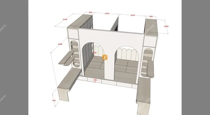 Hệ giường tủ đối xứng cho 2 bé nhà chị Cỏ Dại - Ảnh 2