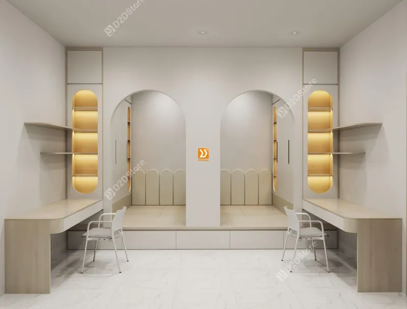 Hệ giường tủ đối xứng cho 2 bé nhà chị Cỏ Dại - Ảnh 4