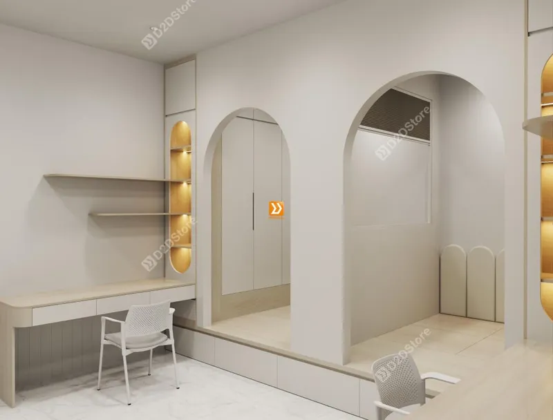 Hệ giường tủ đối xứng cho 2 bé nhà chị Cỏ Dại - Ảnh 5