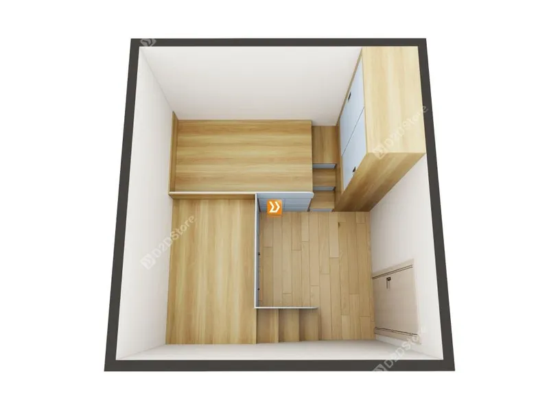 Hệ giường tủ đối xứng cho 2 bé trai nhà anh Hoàng Anh - Ảnh 2