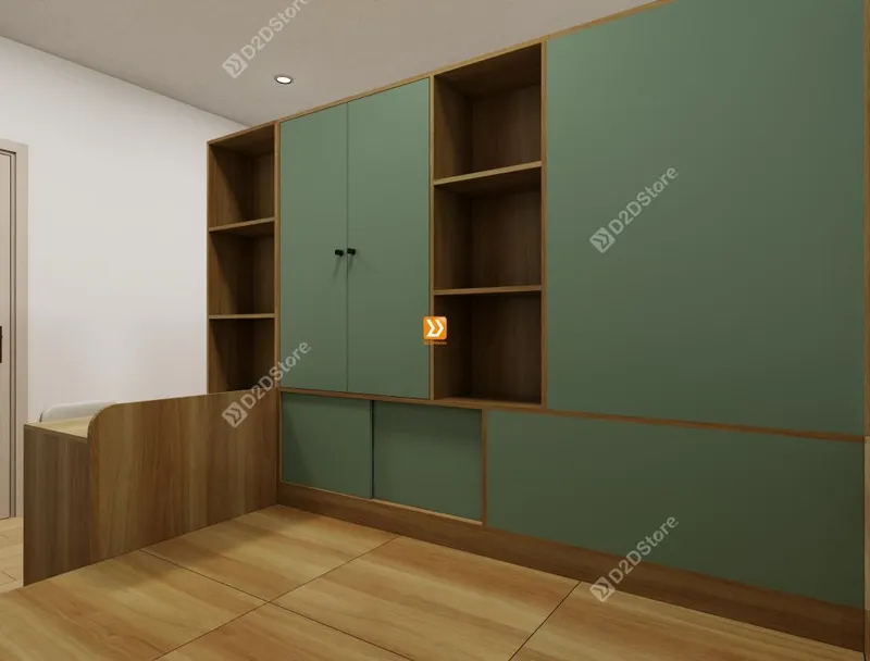 Hệ giường tủ đối xứng cho 2 bé nhà Chị Sunny - Ảnh 8