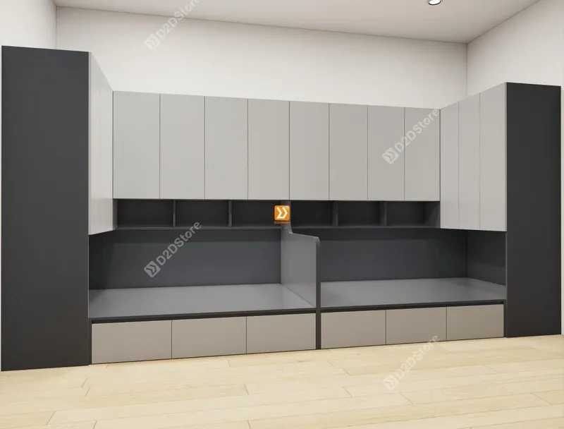 Hệ giường tủ đối xứng cho 2 bé nhà anh Lâm - Ảnh 1