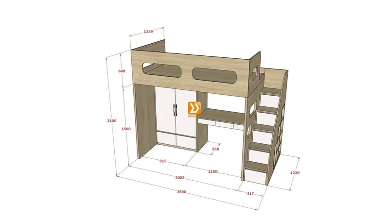 Hệ giường tầng tiêu chuẩn HGT.TC10 - Ảnh 4