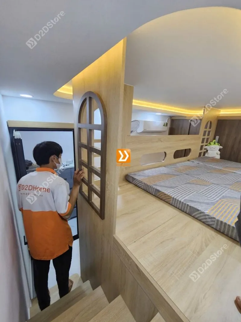 Phòng ngủ giường tầng cho bố mẹ và 1 bé trai nhà anh Hữu Nguyên - Ảnh 14