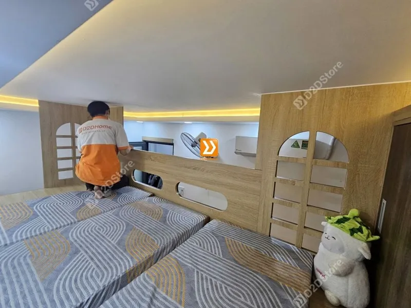 Phòng ngủ giường tầng cho bố mẹ và 1 bé trai nhà anh Hữu Nguyên - Ảnh 20