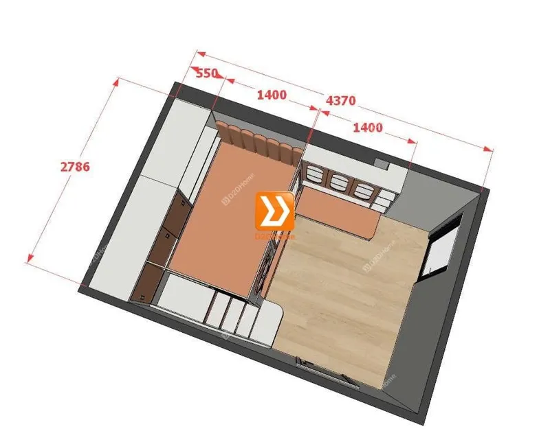 Phòng ngủ giường tầng 2 bé gái nhà anh Thành Công - Ảnh 4