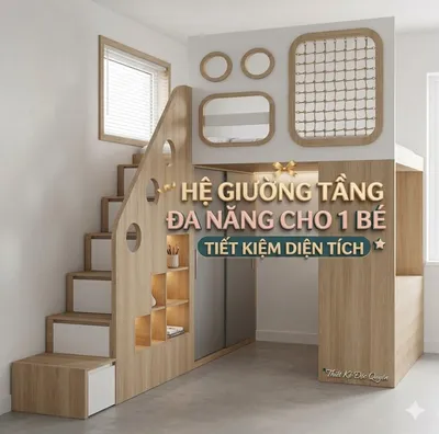 Giường tầng 1 bé