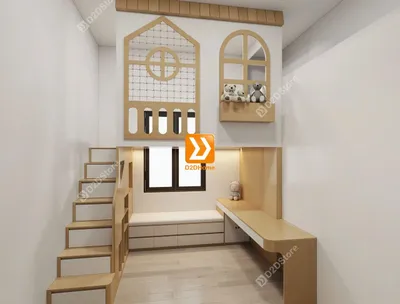 Phòng ngủ giường tầng cho bé gái nhà chị Thanh Diễm