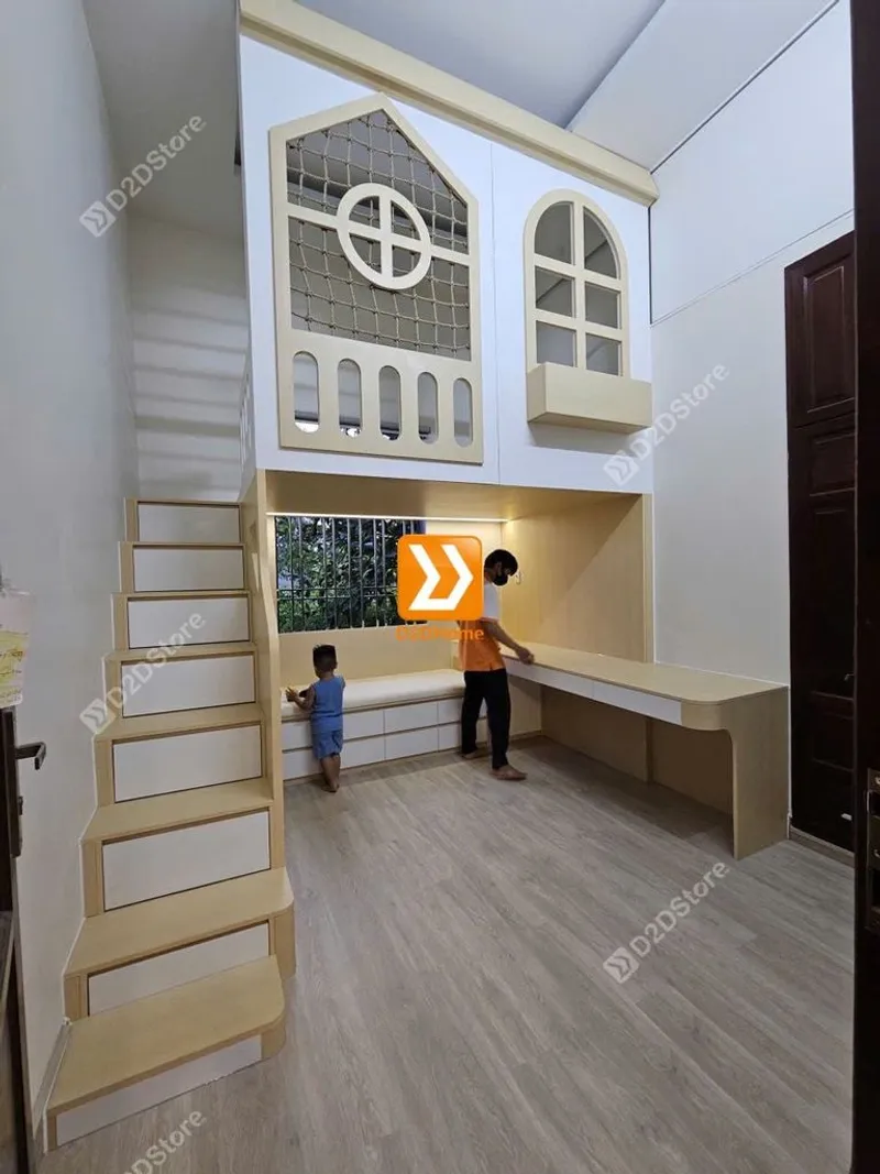 Phòng ngủ giường tầng cho bé gái nhà chị Thanh Diễm - Ảnh 2