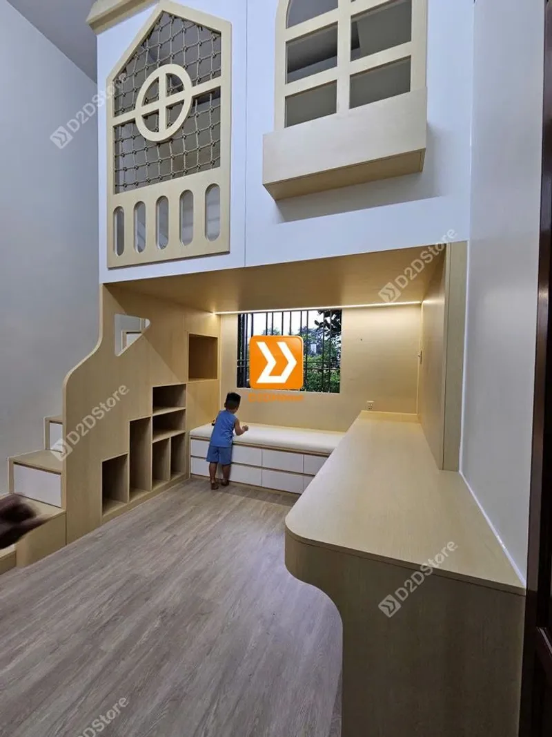 Phòng ngủ giường tầng cho bé gái nhà chị Thanh Diễm - Ảnh 12
