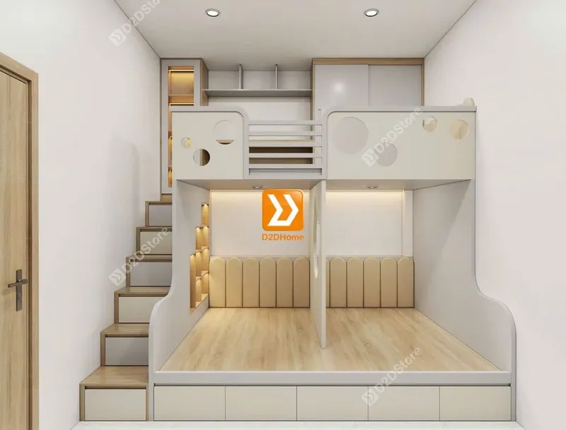 Phòng ngủ giường tầng cho 3 bé nhà chị Sang Nguyễn - Ảnh 1