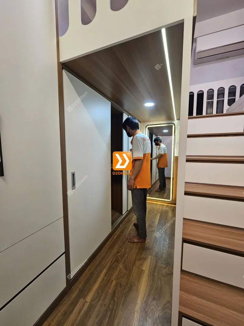 Phòng ngủ giường tầng cho bố mẹ và 2 bé nhà chị Phương Nguyễn - Ảnh 16